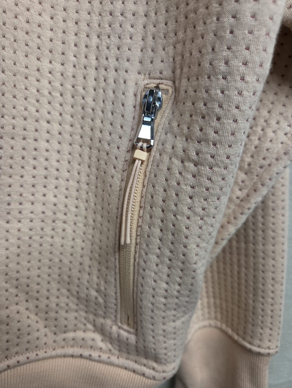 Old Navy Women's Light Pink Waffle Zip Hoodie - Picture 9 of 10